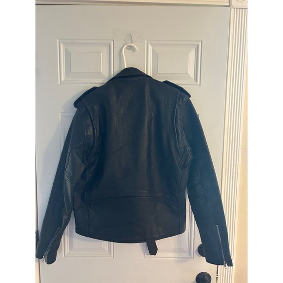 Body Equip Motorcycle Jacket Mens Size Medium Genuine Leather Vintage Rare EUC - Picture 8 of 8